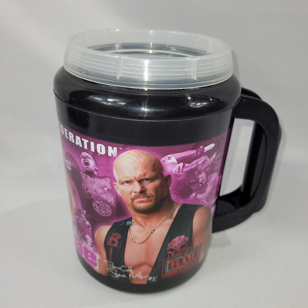 WWF Vintage 2002 World Wrestling Raw Smackdown 7-11 Slurpee Cup Coca-Cola